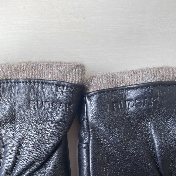 Rudsak leather gloves with wool lining - Picture 4 of 5